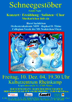 Plakat Schneegestoeber
